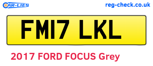 FM17LKL are the vehicle registration plates.
