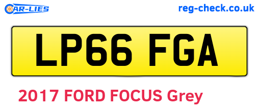 LP66FGA are the vehicle registration plates.