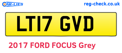 LT17GVD are the vehicle registration plates.
