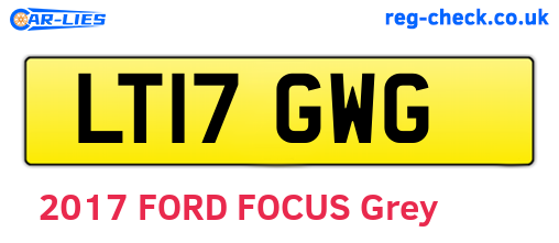 LT17GWG are the vehicle registration plates.