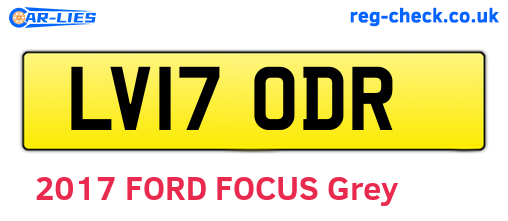 LV17ODR are the vehicle registration plates.