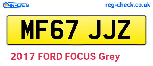 MF67JJZ are the vehicle registration plates.