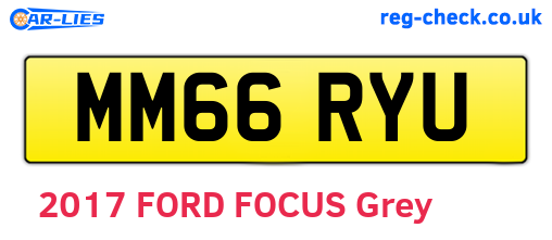 MM66RYU are the vehicle registration plates.