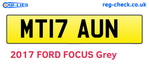 MT17AUN are the vehicle registration plates.