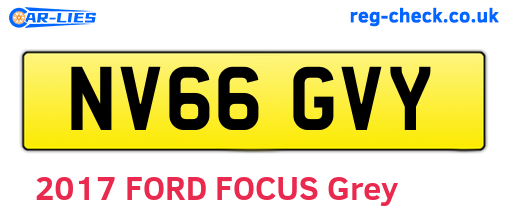 NV66GVY are the vehicle registration plates.