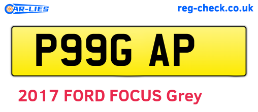 P99GAP are the vehicle registration plates.