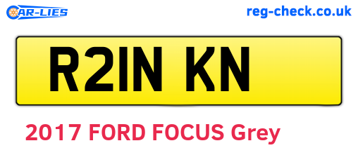R21NKN are the vehicle registration plates.