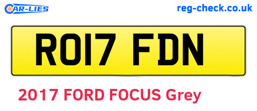 RO17FDN are the vehicle registration plates.
