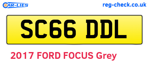 SC66DDL are the vehicle registration plates.