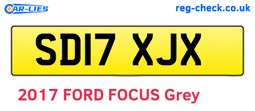 SD17XJX are the vehicle registration plates.