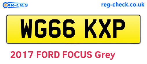 WG66KXP are the vehicle registration plates.