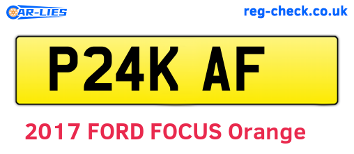 P24KAF are the vehicle registration plates.