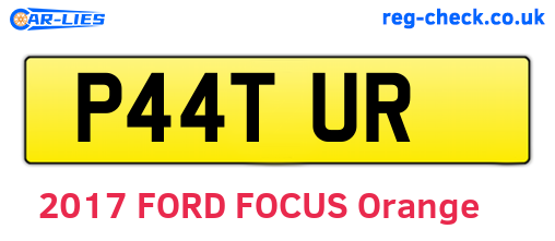 P44TUR are the vehicle registration plates.