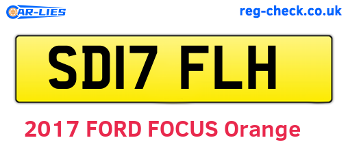 SD17FLH are the vehicle registration plates.