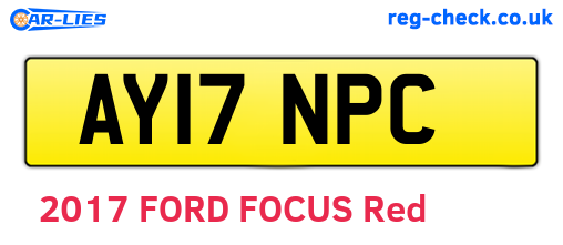 AY17NPC are the vehicle registration plates.