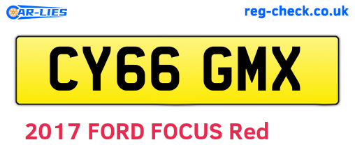 CY66GMX are the vehicle registration plates.