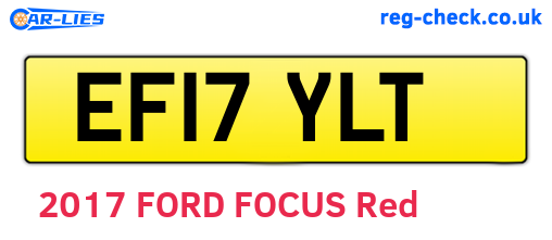 EF17YLT are the vehicle registration plates.