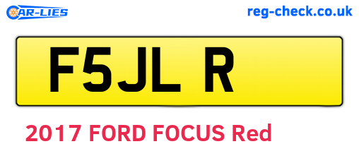 F5JLR are the vehicle registration plates.