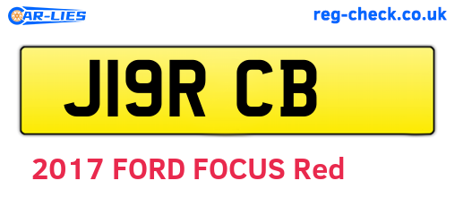 J19RCB are the vehicle registration plates.
