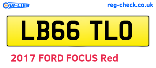 LB66TLO are the vehicle registration plates.