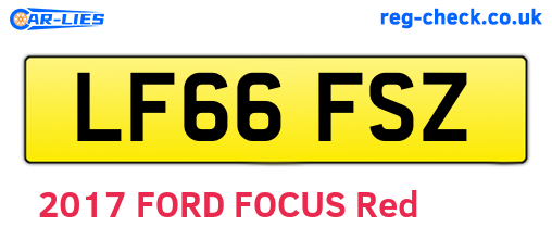 LF66FSZ are the vehicle registration plates.