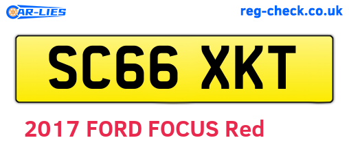 SC66XKT are the vehicle registration plates.