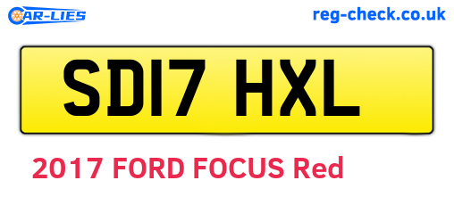 SD17HXL are the vehicle registration plates.