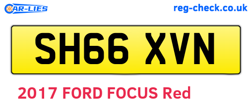 SH66XVN are the vehicle registration plates.