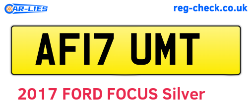 AF17UMT are the vehicle registration plates.