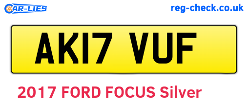 AK17VUF are the vehicle registration plates.
