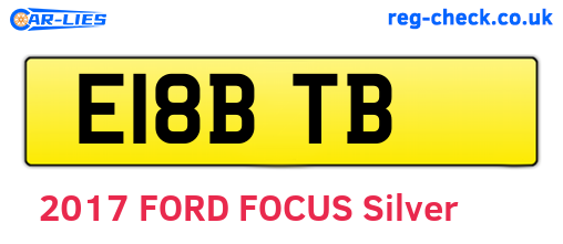 E18BTB are the vehicle registration plates.