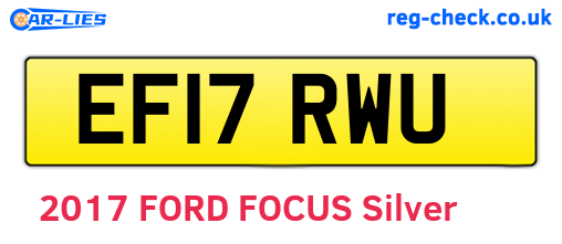 EF17RWU are the vehicle registration plates.