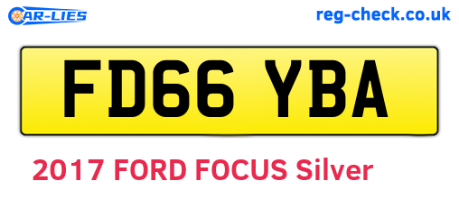 FD66YBA are the vehicle registration plates.