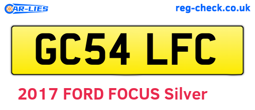 GC54LFC are the vehicle registration plates.