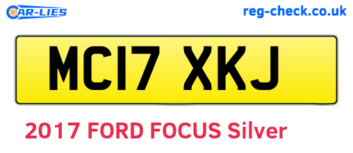 MC17XKJ are the vehicle registration plates.