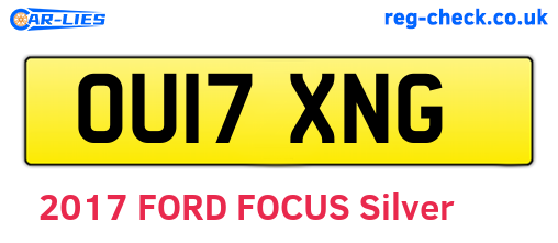 OU17XNG are the vehicle registration plates.