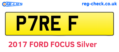 P7REF are the vehicle registration plates.
