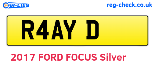 R4AYD are the vehicle registration plates.