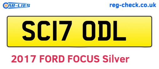 SC17ODL are the vehicle registration plates.