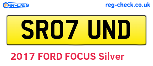 SR07UND are the vehicle registration plates.