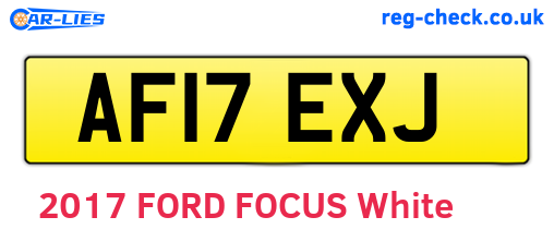 AF17EXJ are the vehicle registration plates.