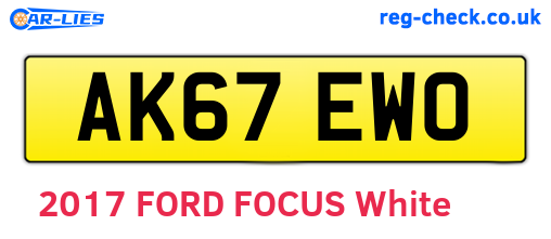 AK67EWO are the vehicle registration plates.