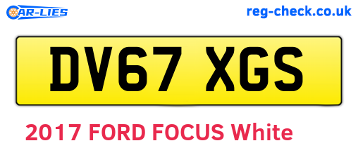 DV67XGS are the vehicle registration plates.