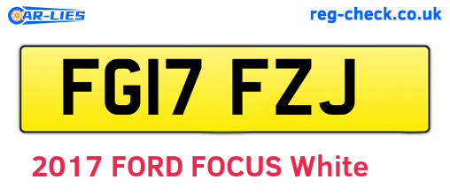 FG17FZJ are the vehicle registration plates.
