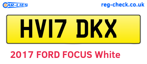 HV17DKX are the vehicle registration plates.