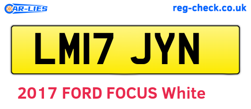 LM17JYN are the vehicle registration plates.