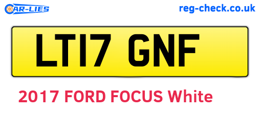LT17GNF are the vehicle registration plates.