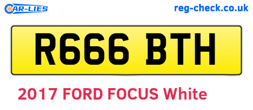 R666BTH are the vehicle registration plates.
