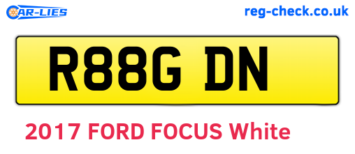 R88GDN are the vehicle registration plates.