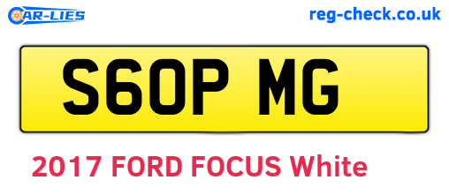 S60PMG are the vehicle registration plates.